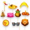 10 Pcs Navratri Photo Booth Props Kit Jai Mata Di Decoration Item Navaratri Hindu Festival Celebration Party Favors Decorations Kit for Photoshoot Home Indoor Outdoor Decor